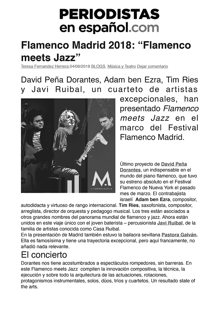 festival flamenco madrid flamenco meets jazz